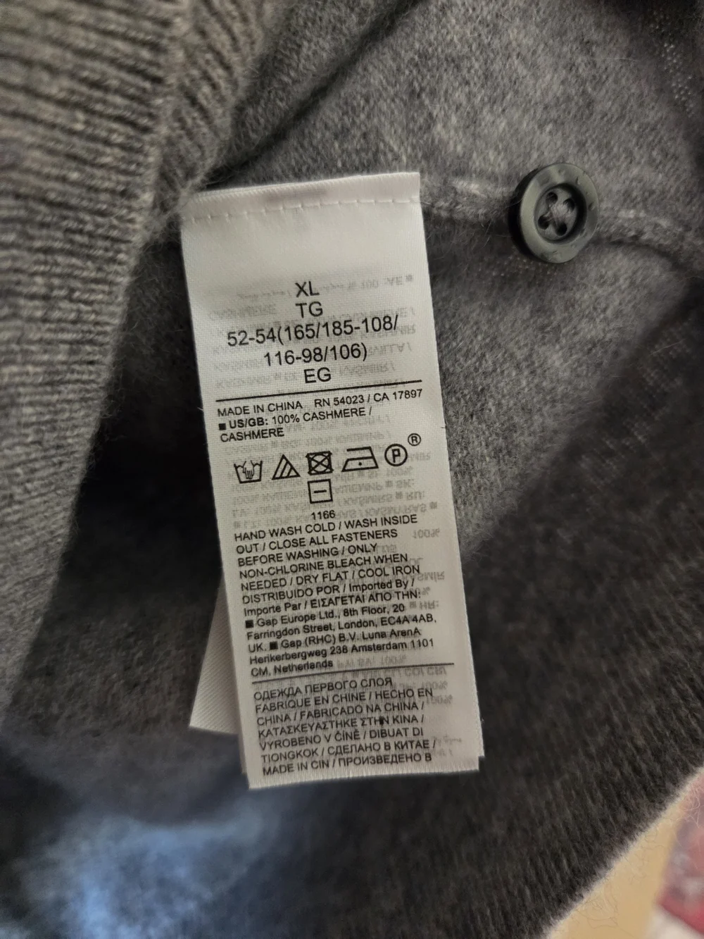 Banana Republic Gray Viaggio Cashmere Polo Sweater